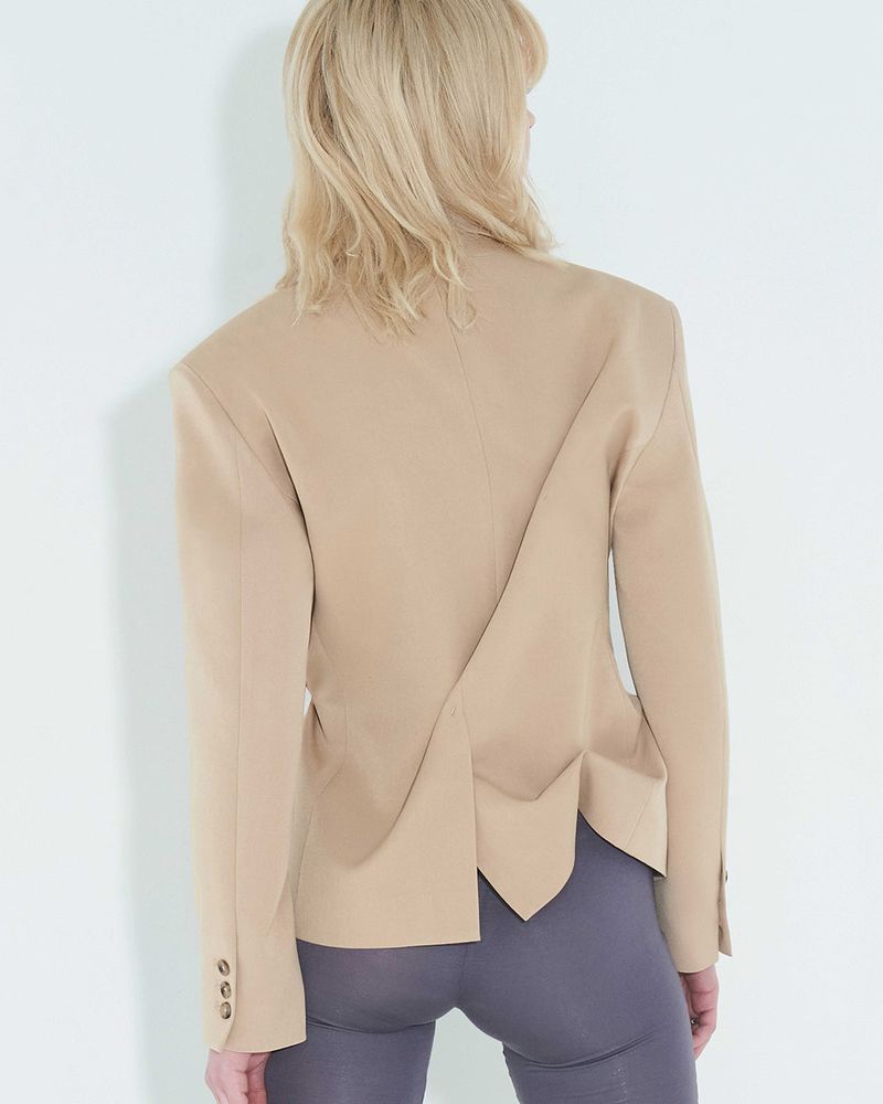 DOZI - Pinched Tailored Jacket _ Beige