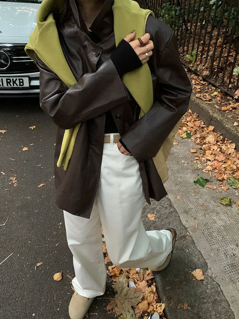 [MADE] Blending leather jacket