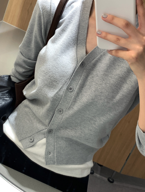 Nitz Pudding V-neck Cardigan / 10 colors