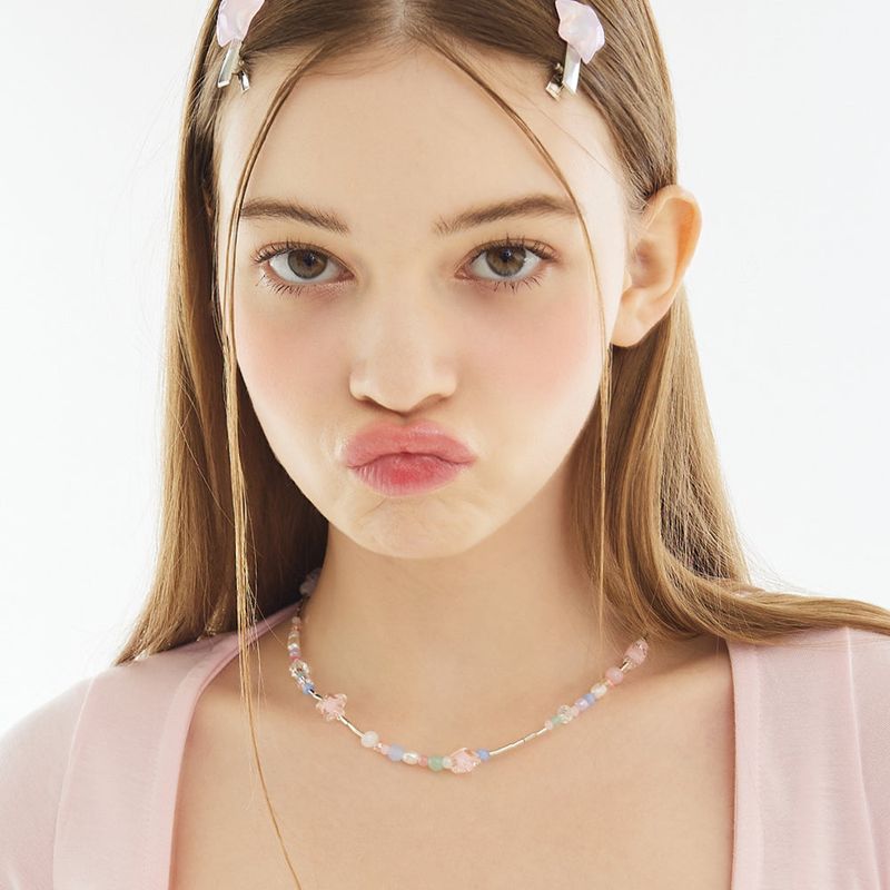Pastel Star Mix Beads Necklace