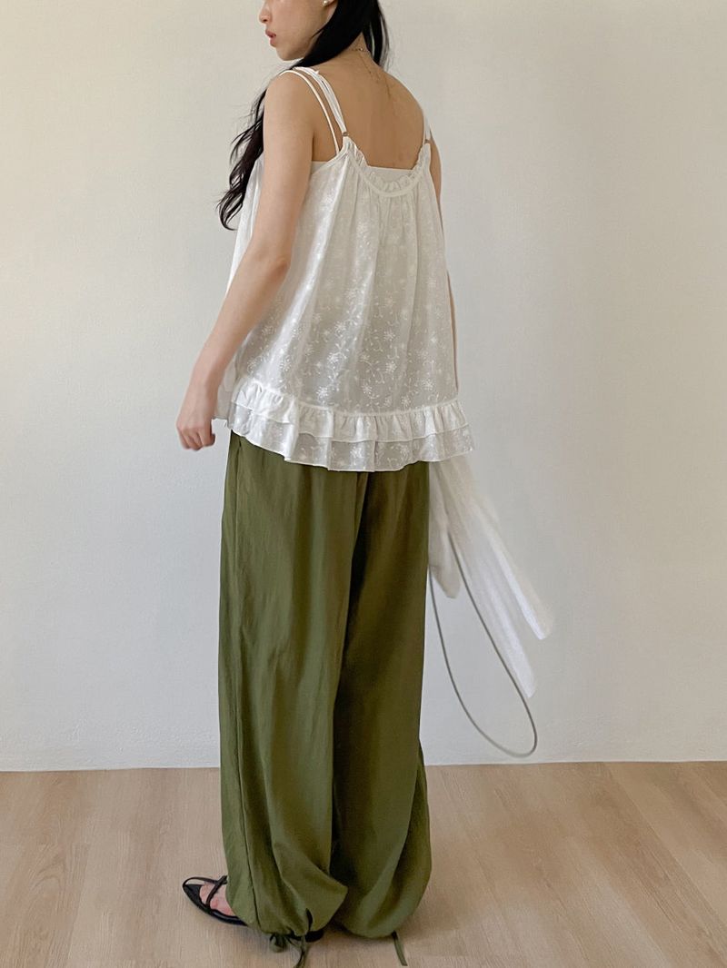 Jacquard Cotton Flare Bustier