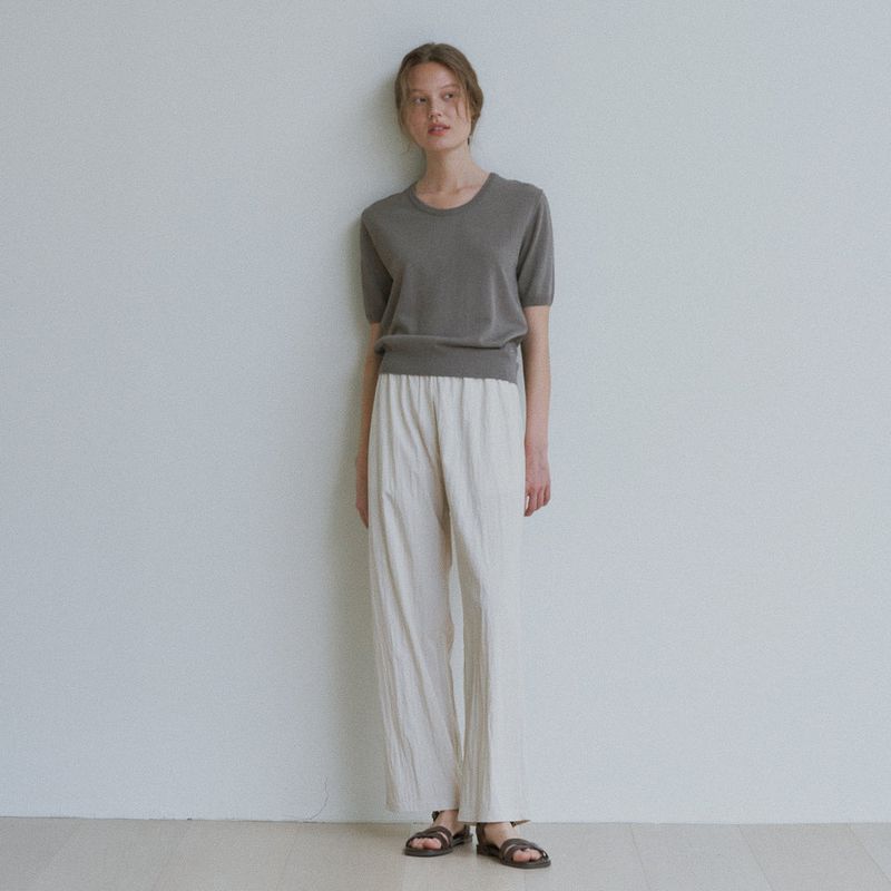 URAGO(ユラゴ)の「Crease banding wide pants(Pants)」