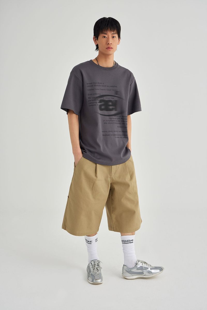 TWILL BERMUDA PANTS [BEIGE]