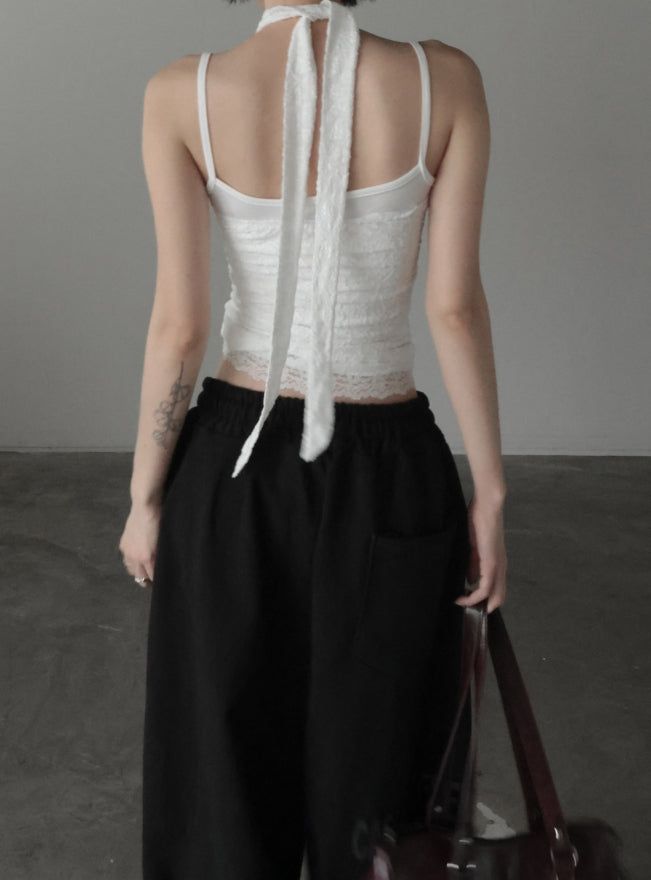Jarel Flower Tie Halter Top
