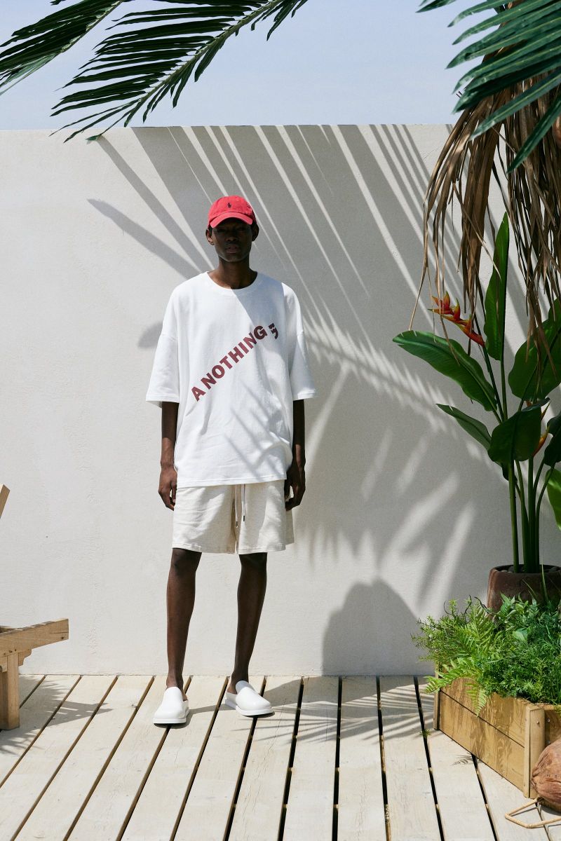 DIAGONAL PIN-KNIT 1/2 BOX TEE (Off-White)