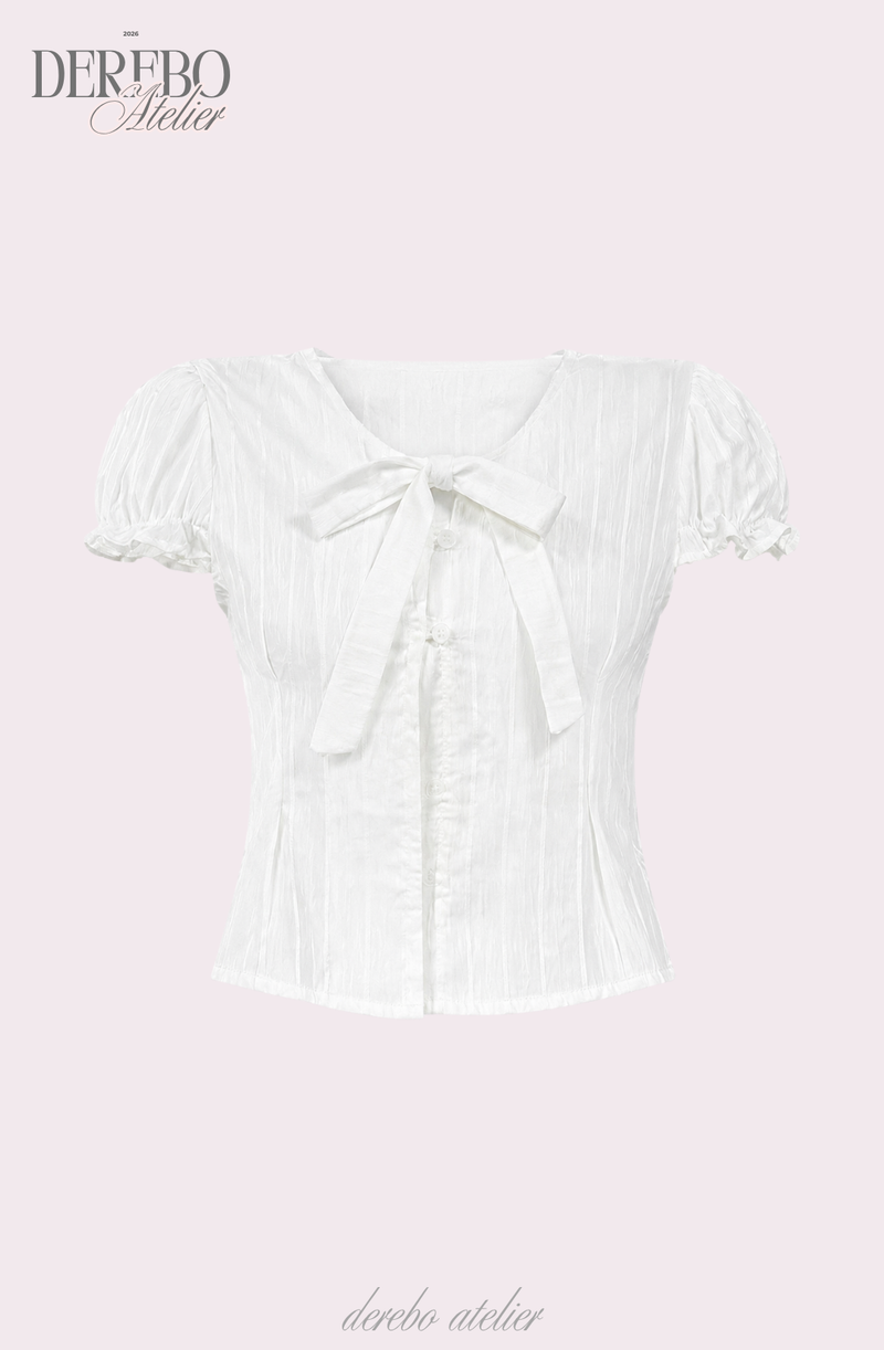Pure strap short-sleeved blouse