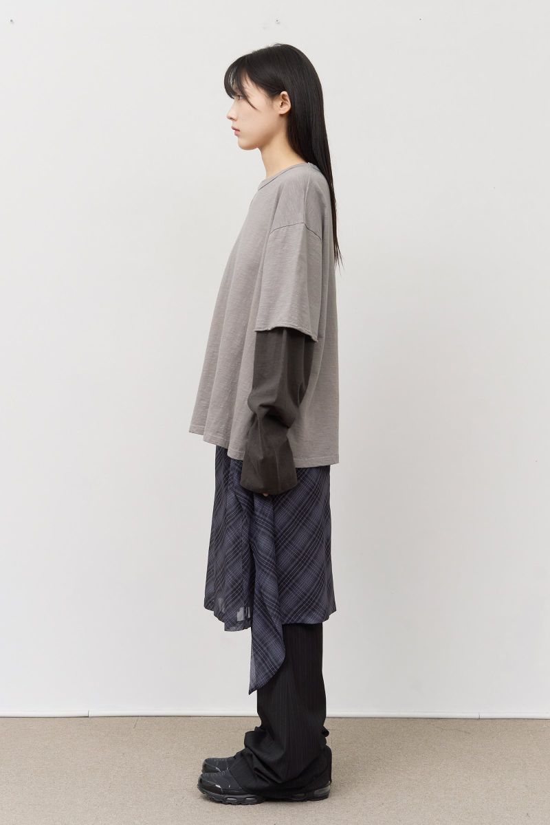 (W) Hike Checked Wrap Skirt
