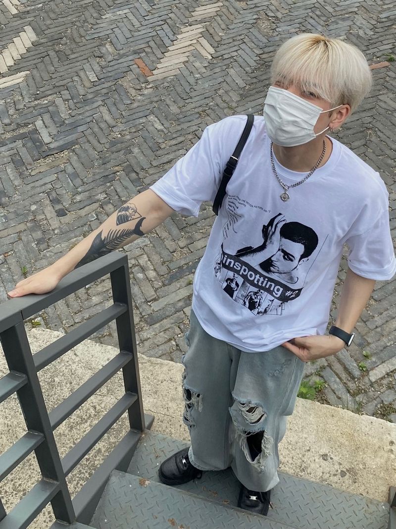 Train Na-dyeing short sleeve tee 2C