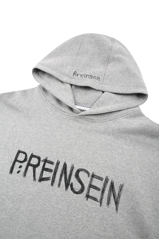 Reinsein doodle raw-edge crop hoodie
