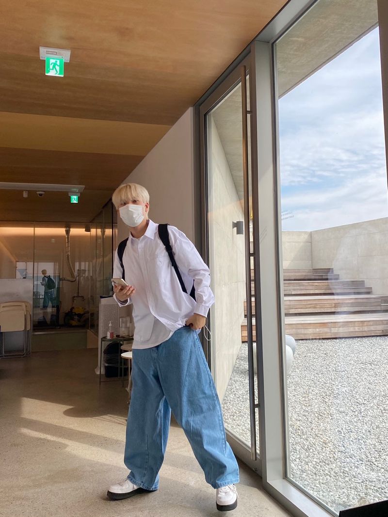 For season balloon fit denim pants 2C
