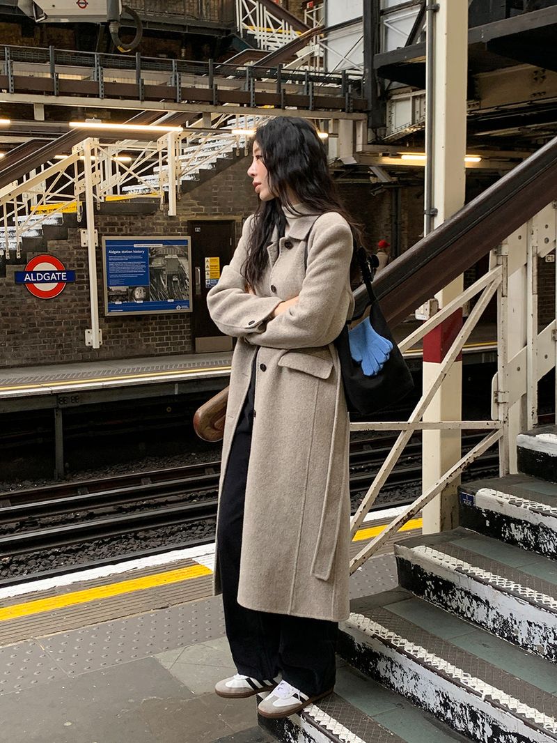 [MADE] Elton Stitch Wool Handmade Long Coat