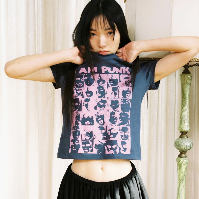 WEBHOUSE（ウェブハウス）の「I Am Punk Angel Tee - Navy（Tops）」