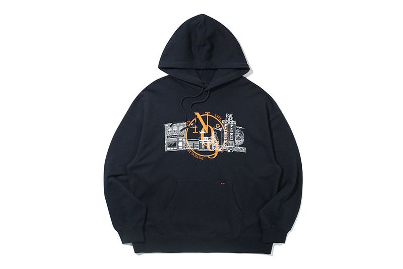 ROMANTIC STREET NO9 HOODIE_NAVY