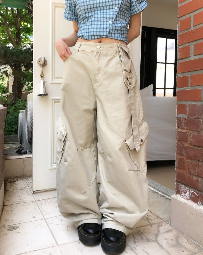 Malta Hip Sack Pocket Diagonal Cargo Pants