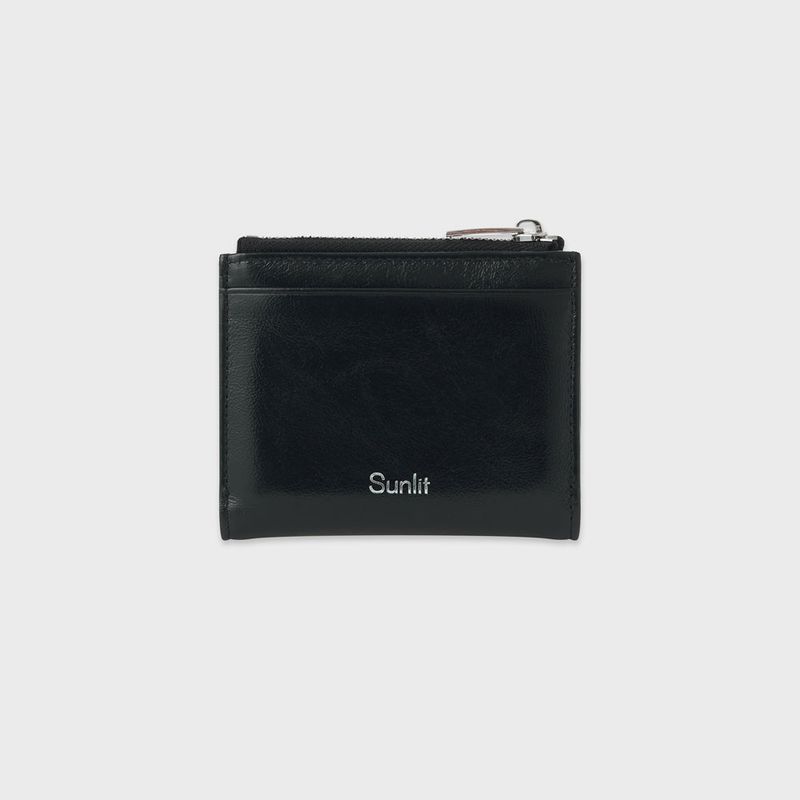 Sunlit Zipper Wallet (Black)
