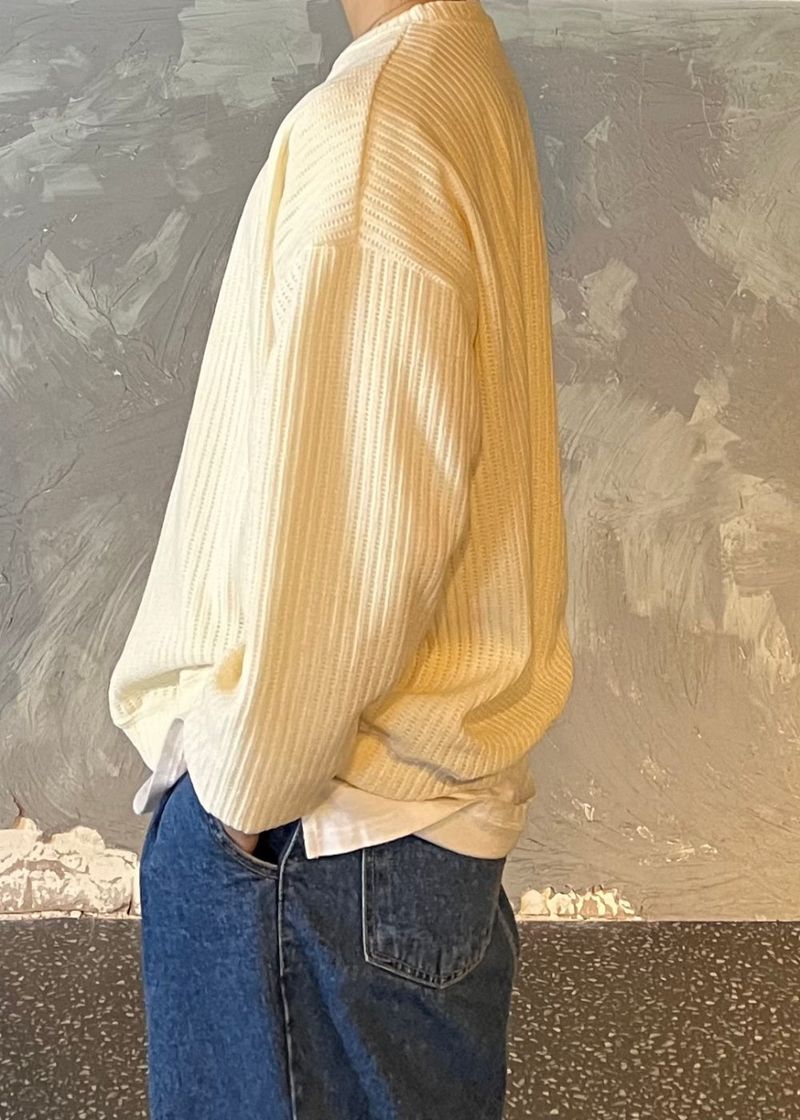 Velor ribbed man to man 4COLOR