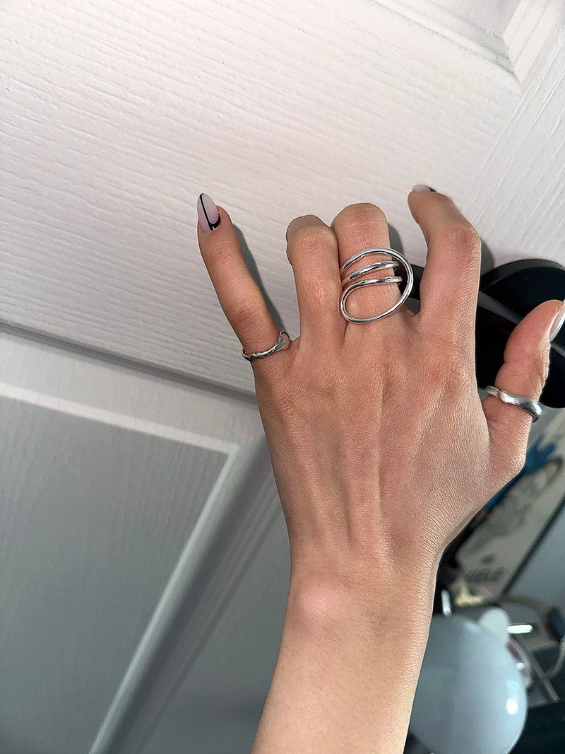 [925silver] Over turn ring