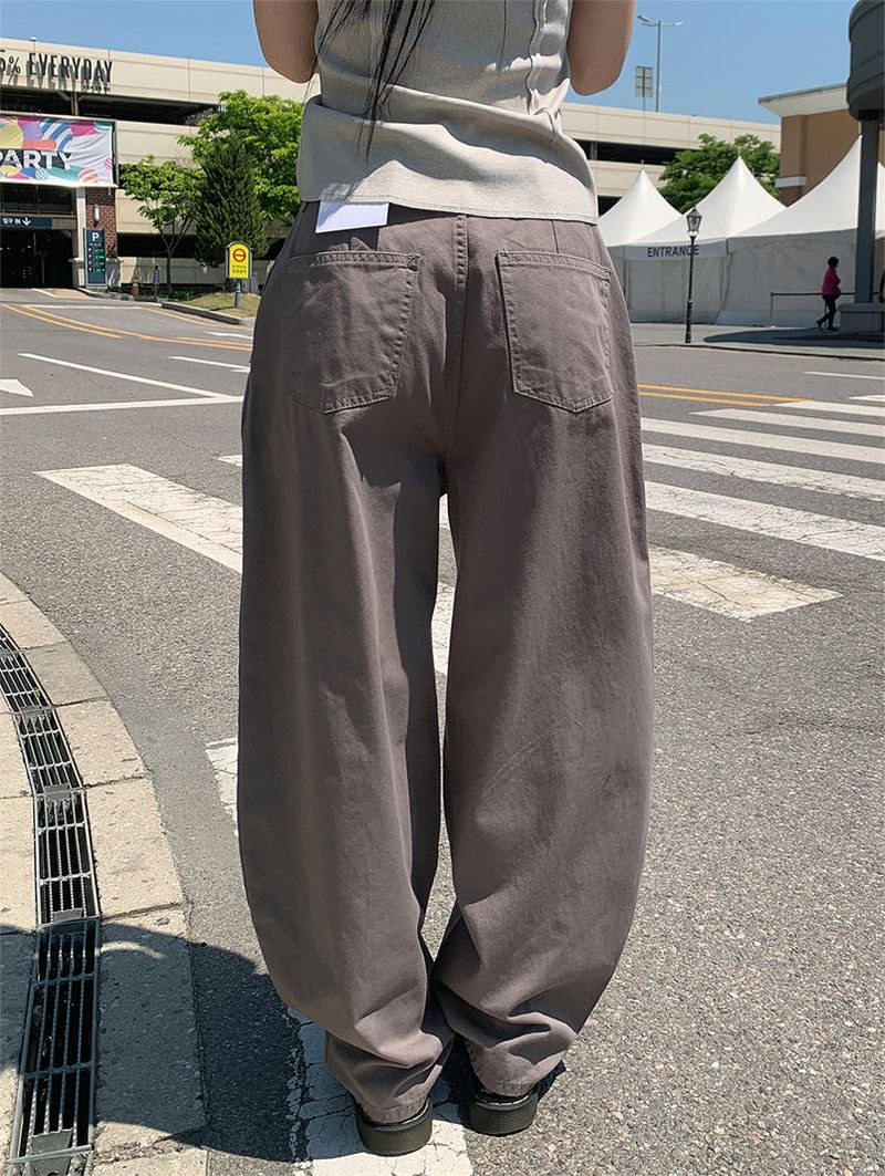CURVED TUCK BALLOON PANTS (2C)