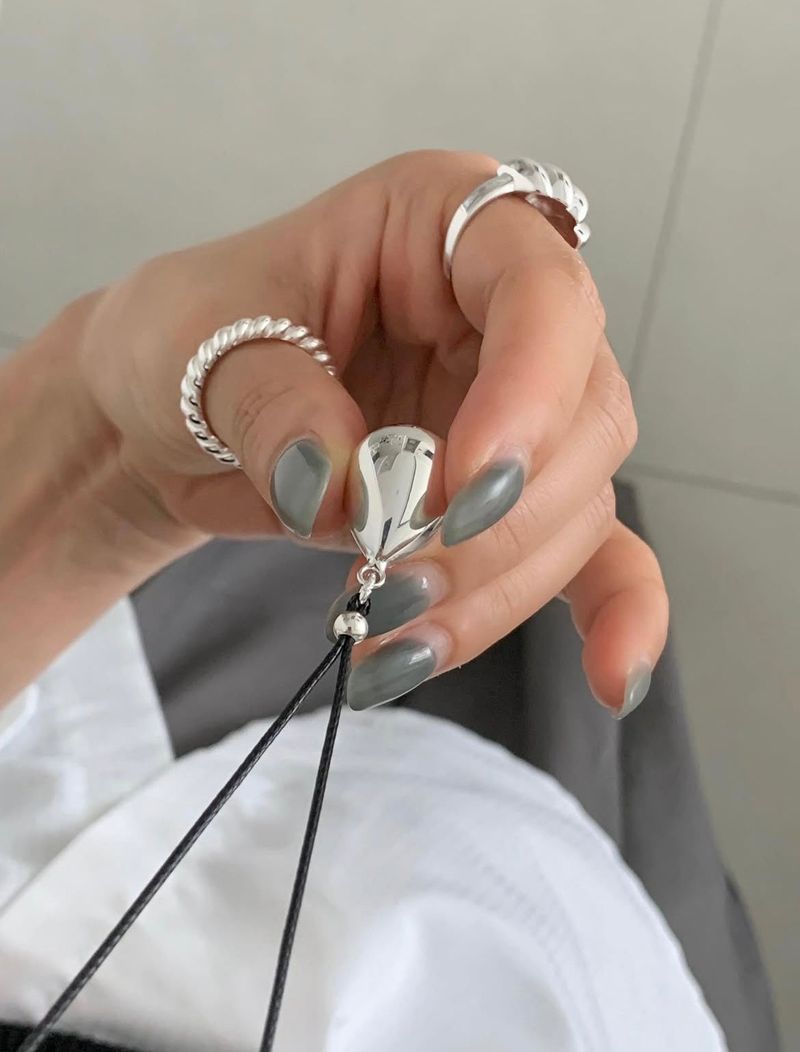 Silver925 Big Water Drop Necklace (2 colors)