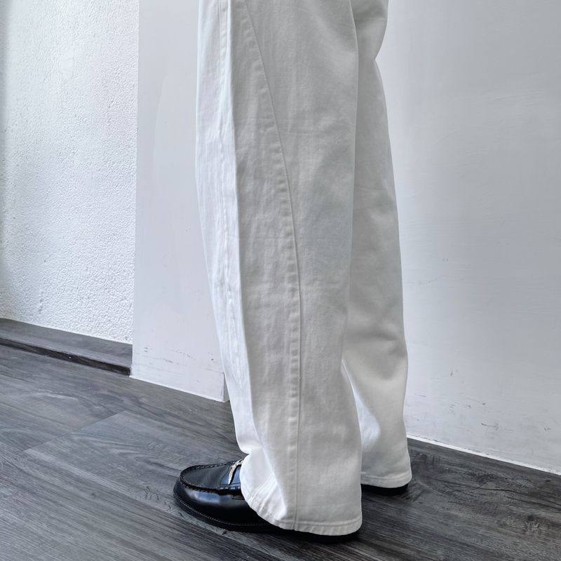 Ivory White Wide Trousers