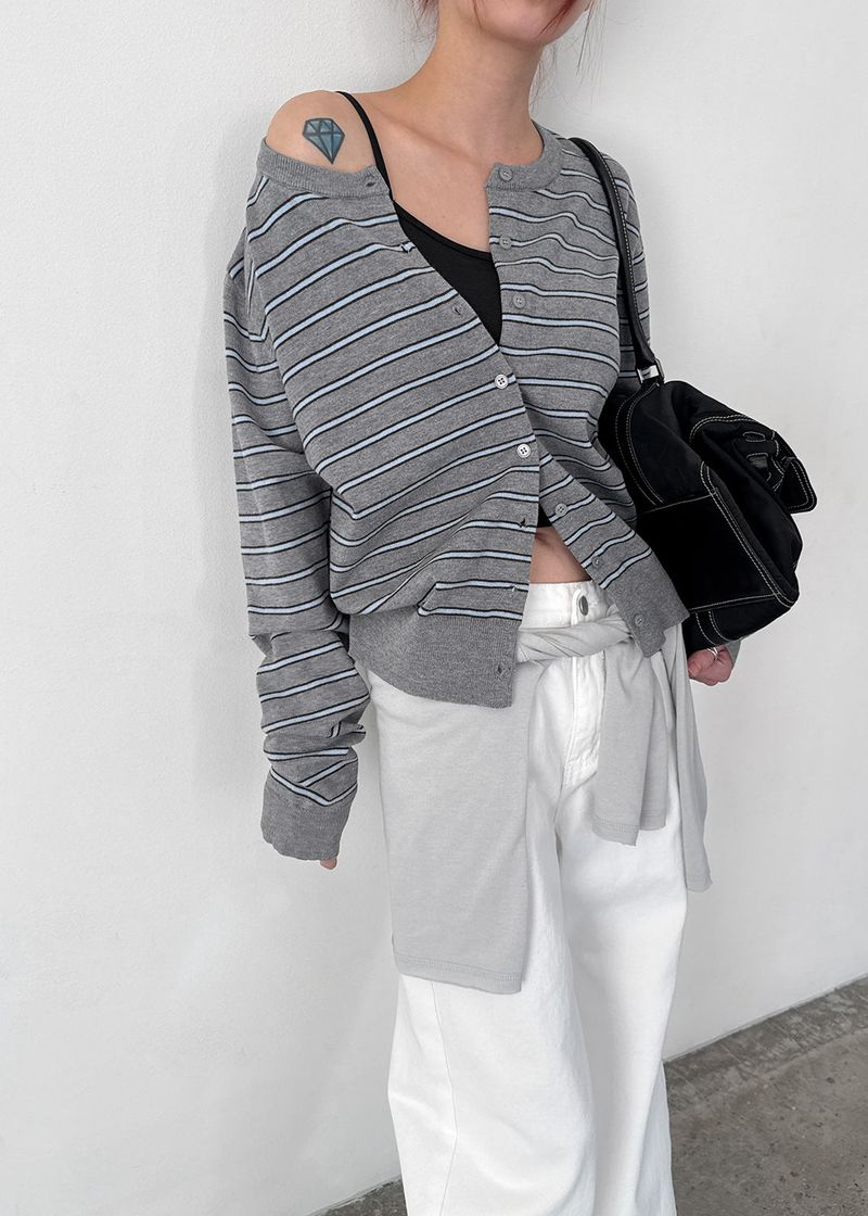 [MADE] Phoneradi Striped Knit Cardigan