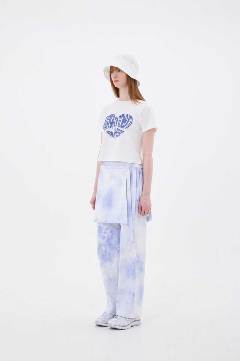 RAINDROP SKIRT PANTS / BLUE