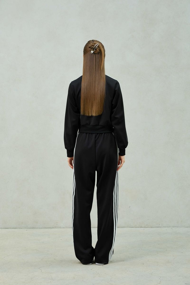 RIBBON JERSEY TRACK TOP / BLACK