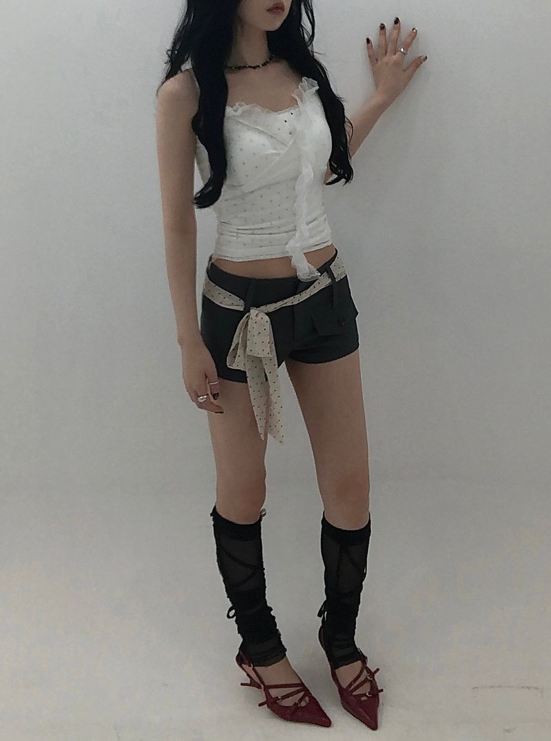Dot Scarf Set Pants