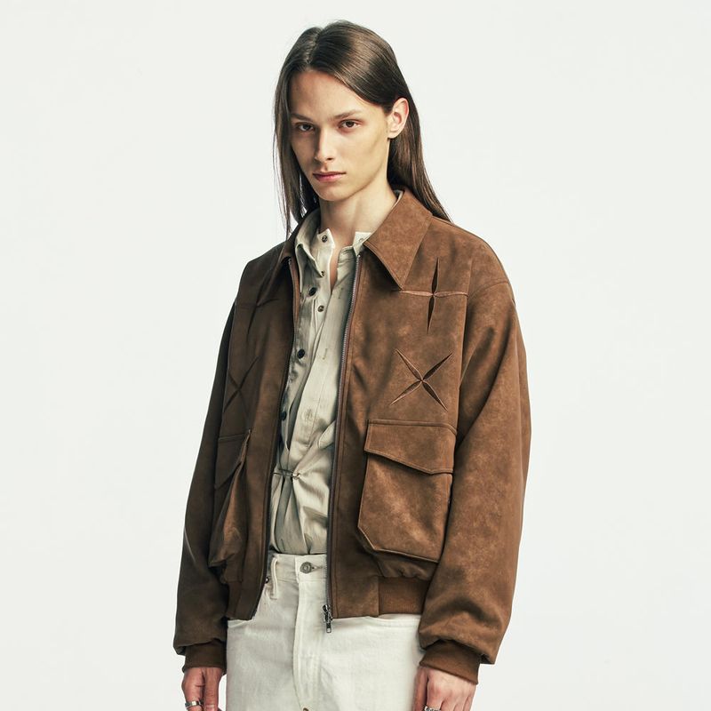 east star suede blouson brown