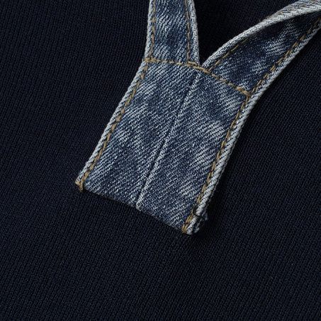 Vice Denim Collared Short Sleeve Knit