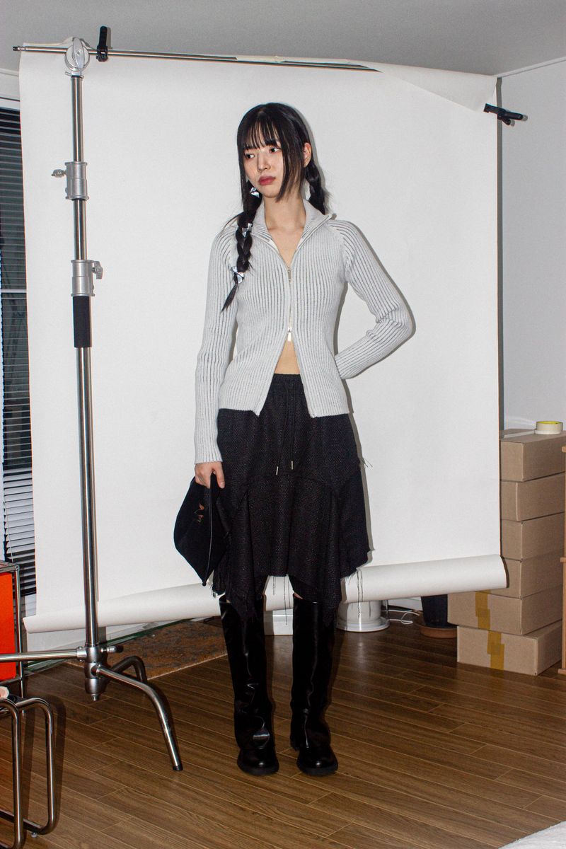 shirring boots cut boots