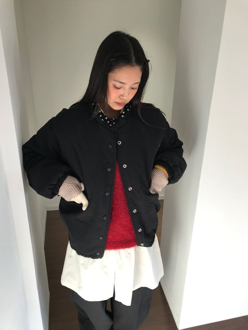 Coco Dot Padded Field Jacket (2color)