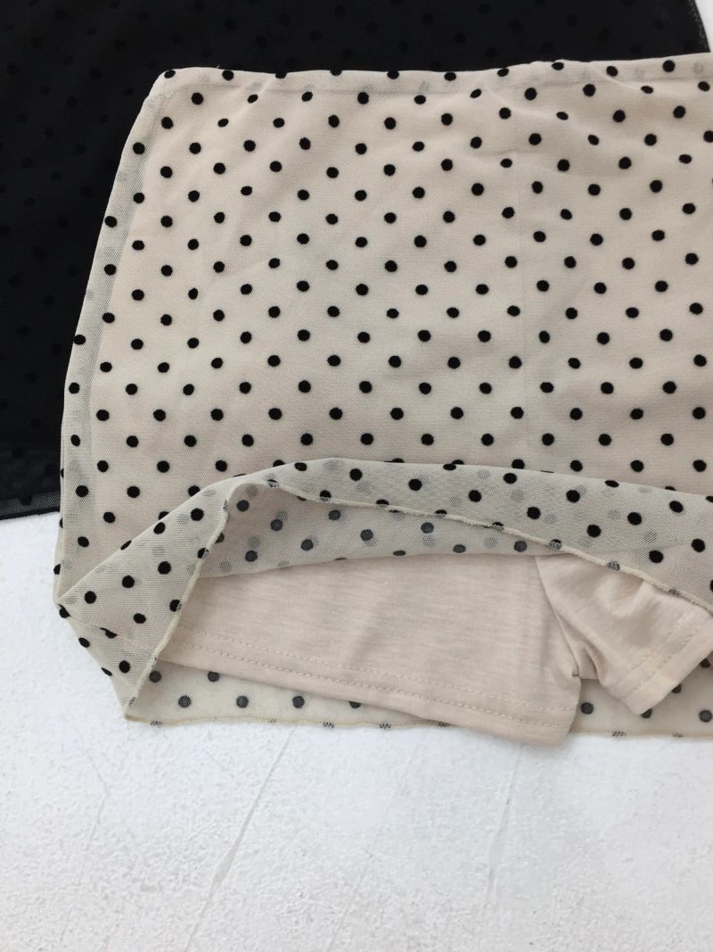 Dot Veil Mini Skirt