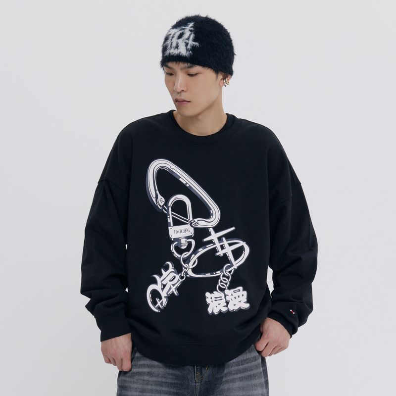SILVER KEY-RING LOGO CREWNECK