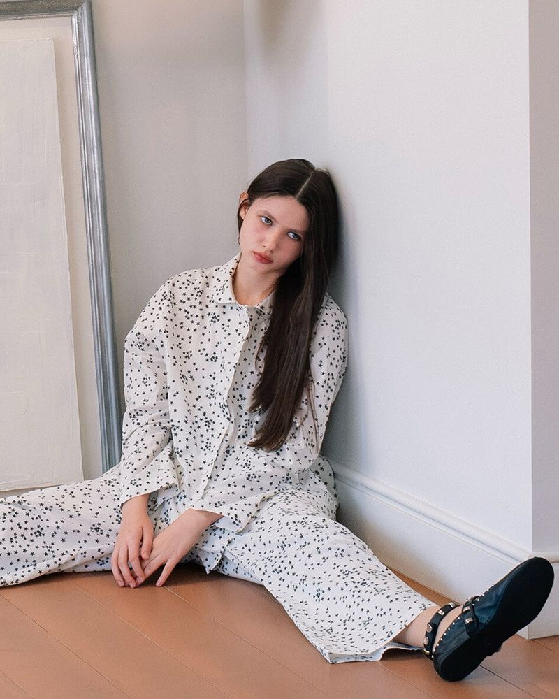 Star Pattern Pajama Set (ivory)