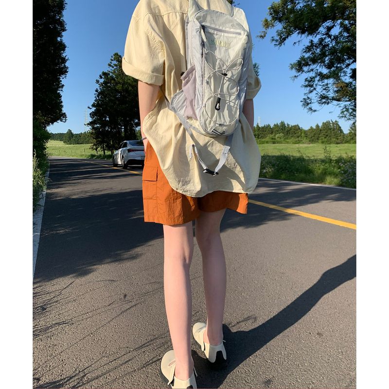 Funny nylon cargo pants