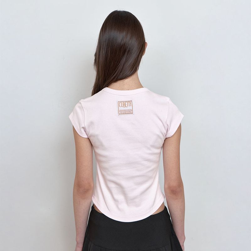 C 90S LINE BASIC T-SHIRT_LIGHT PINK
