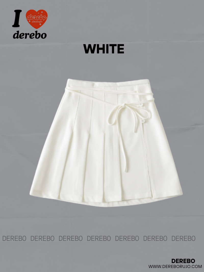 drawstring side pleats pleats skirt