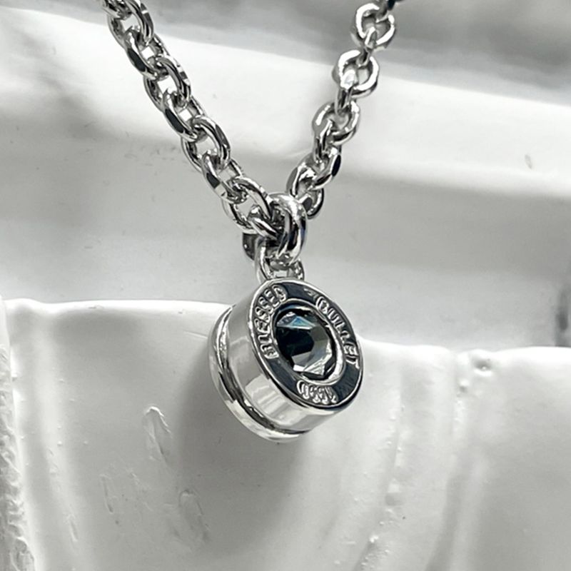 Bullet Back Necklace_silver