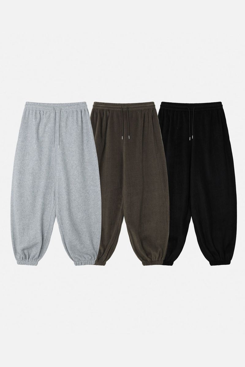 Fleece banding jogger pants