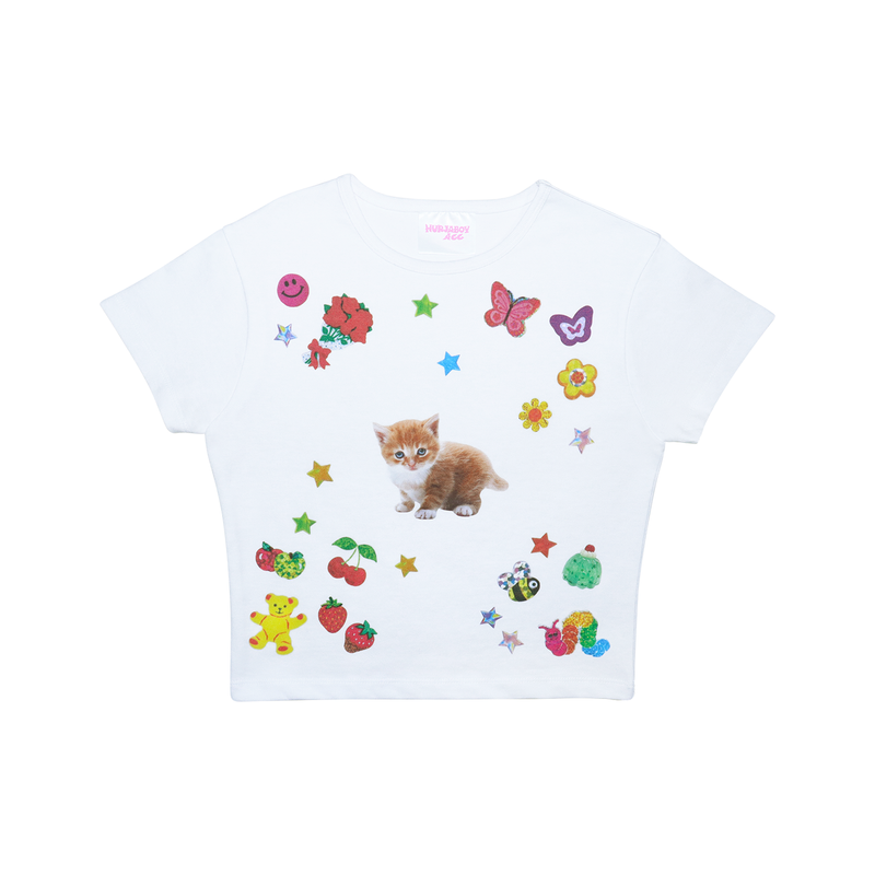 hurjaboyacc（ホジャボーイアクセ）の「cat crop t-shirts（Tops）」