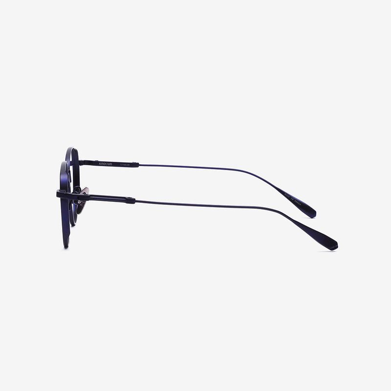 Knouun Round titanium glasses CODE. 102. B Navy