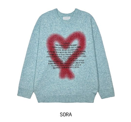Kuro spray heart wool knitwear