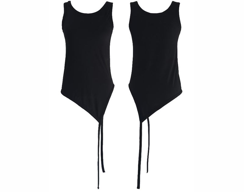 unbalanced layered tail sleeveless (4color)