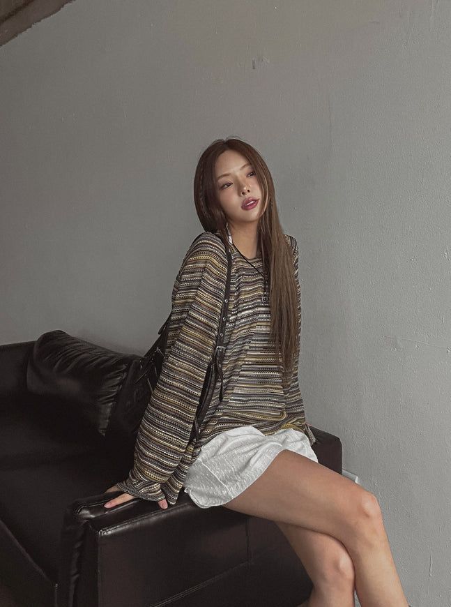 Bohemian see-through knitwear