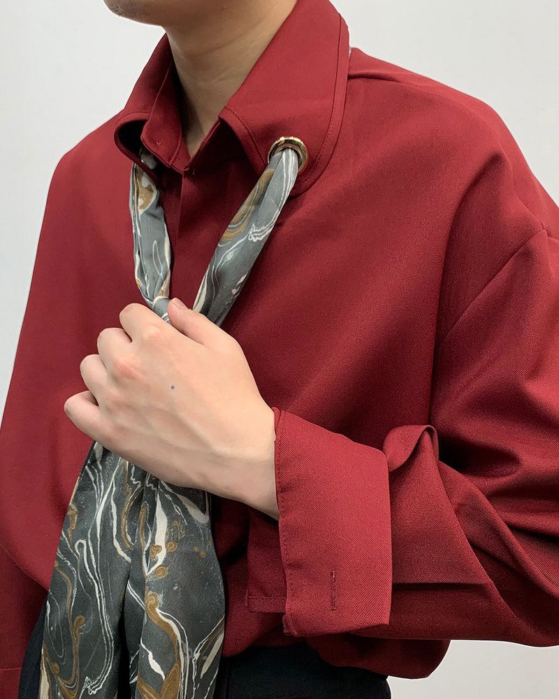MO Marvel Scarf Eyelet Shirt (3 colors)