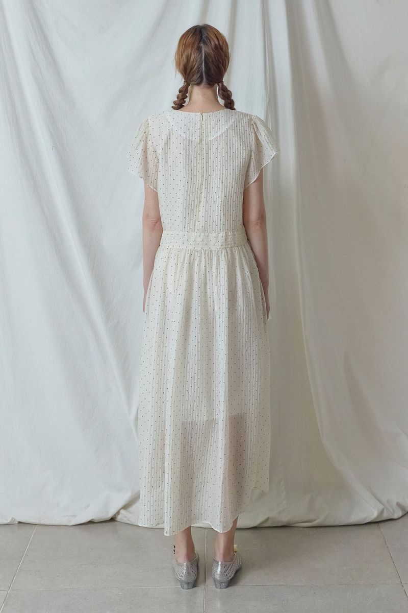 Audrey Dot Dress [Cream]