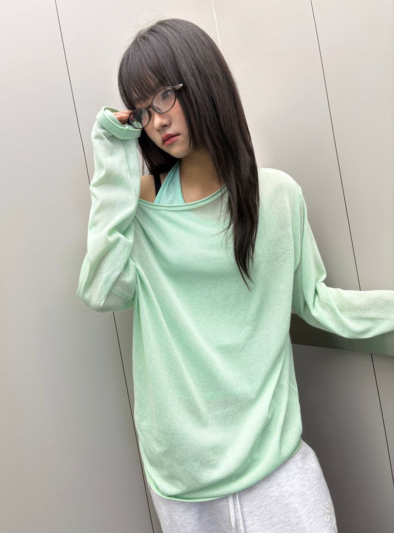 CCORTTI(コルッティ)の「シリーシー シアー ボートネック ルーズニット - 4カラー(トップス)」