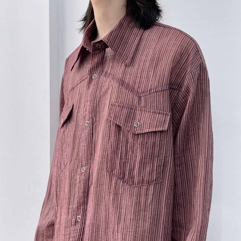 3D Pleated Western Shirt