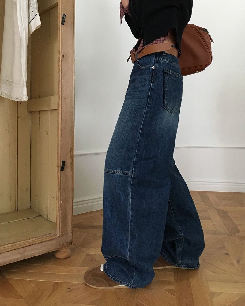 [ORIGINAL] Woolen Balloon Denim Wide Pants